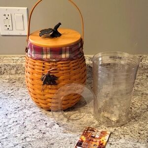 Longaberger 2000 October Fields Woven Basket & Accessories